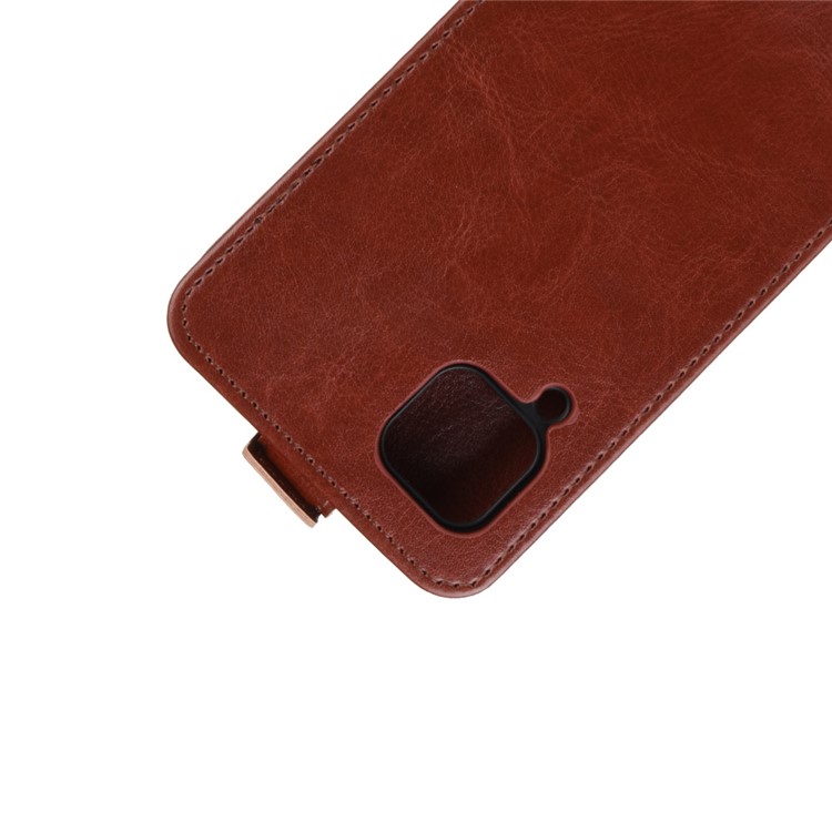 Crazy Horse Skin Card Slot Leather Vertical Flip Cover Phone Case for Huawei nova 6 SE - Brown-7