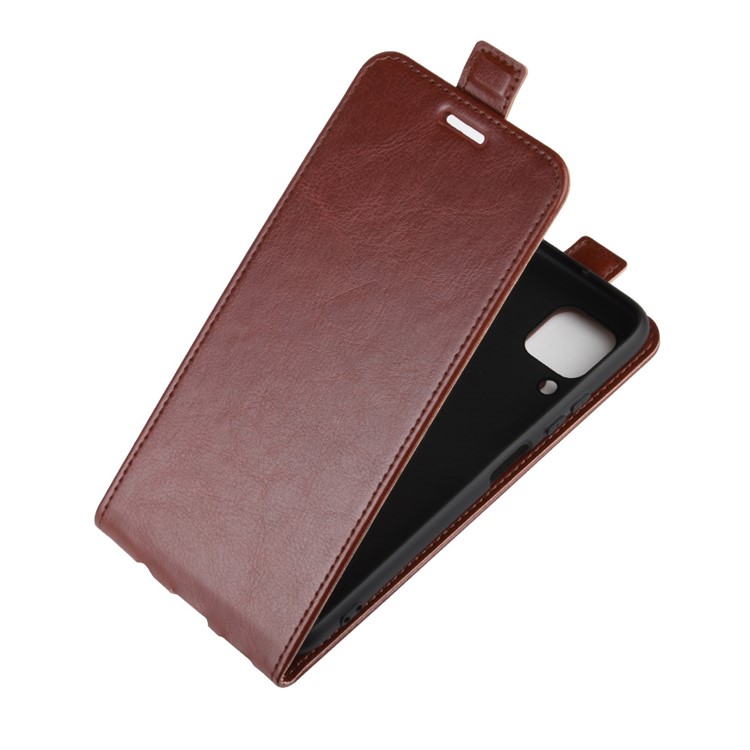 Crazy Horse Skin Card Slot Leather Vertical Flip Cover Phone Case for Huawei nova 6 SE - Brown-8