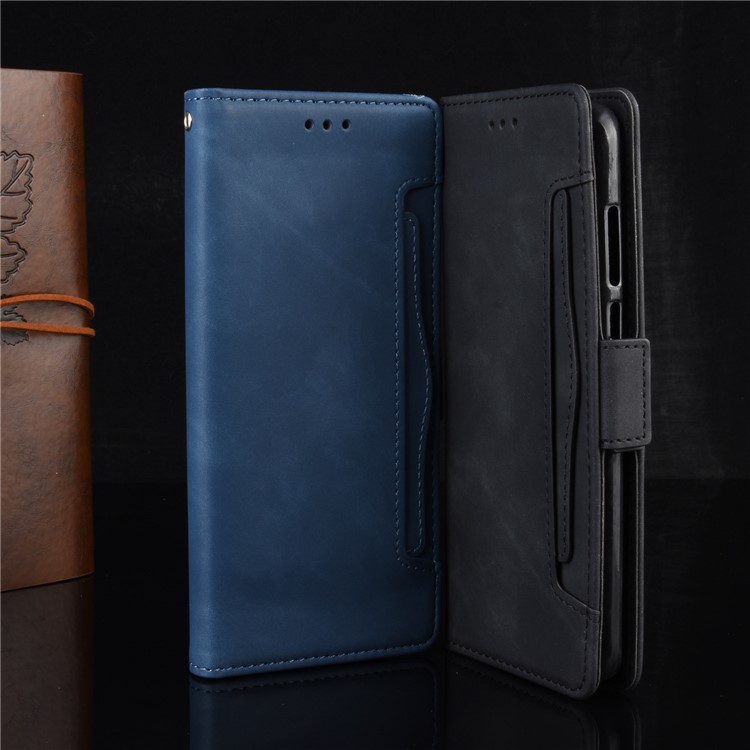 Leather Wallet Cover with Multiple Card Slots for Huawei Honor View 30/View 30 Pro - Black-14