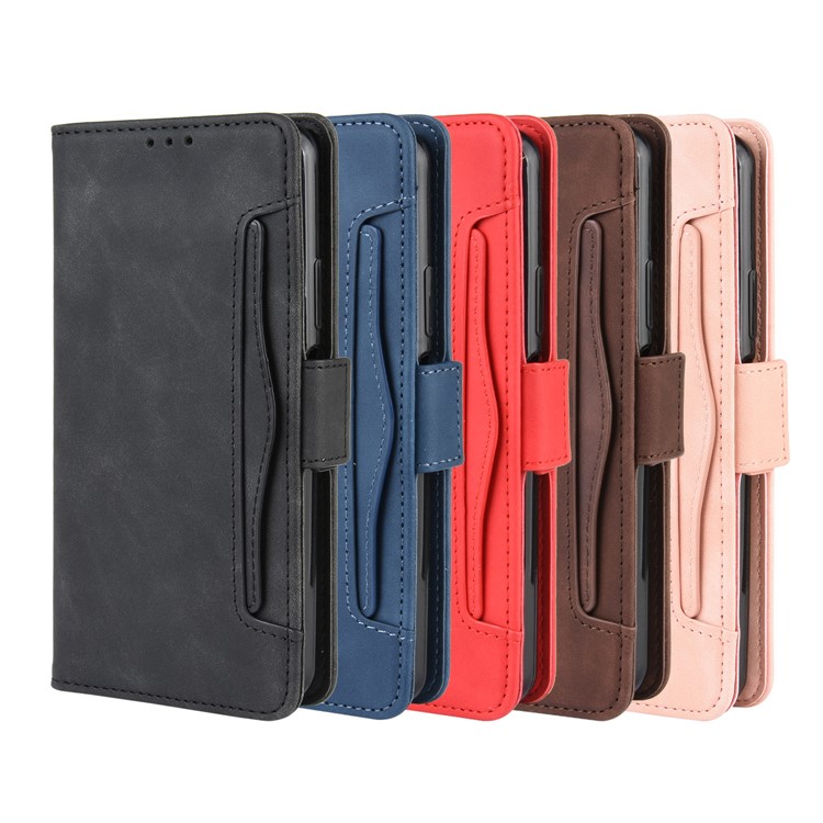 Leather Wallet Cover with Multiple Card Slots for Huawei Honor View 30/View 30 Pro - Black-9