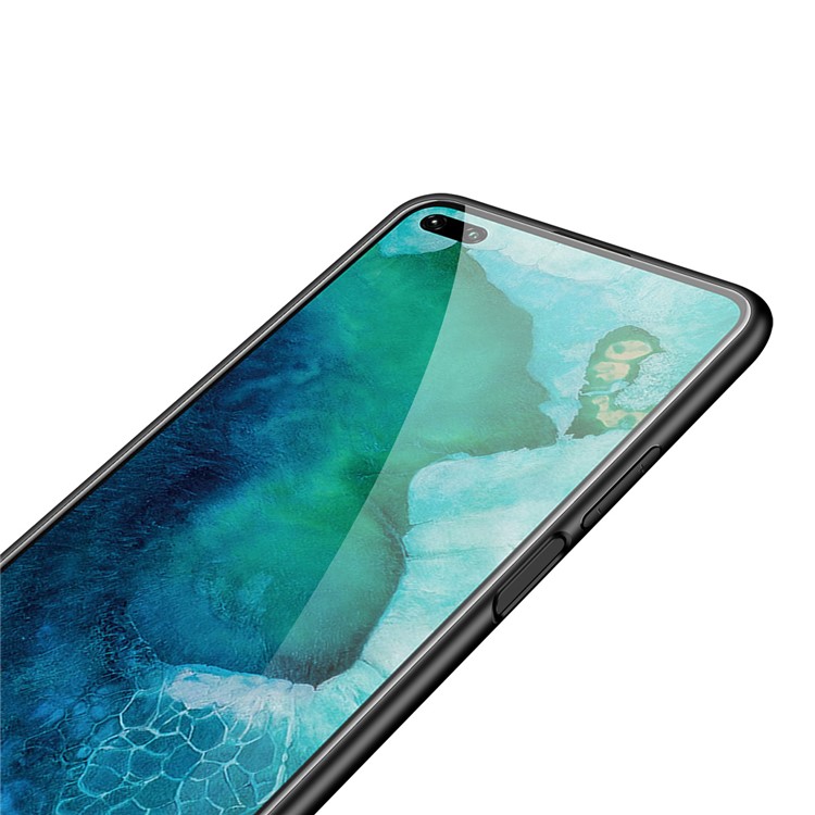 Litchi Texture Genuine Leather Phone Case for Huawei Honor View 30 Pro/V30 Pro - Black-2
