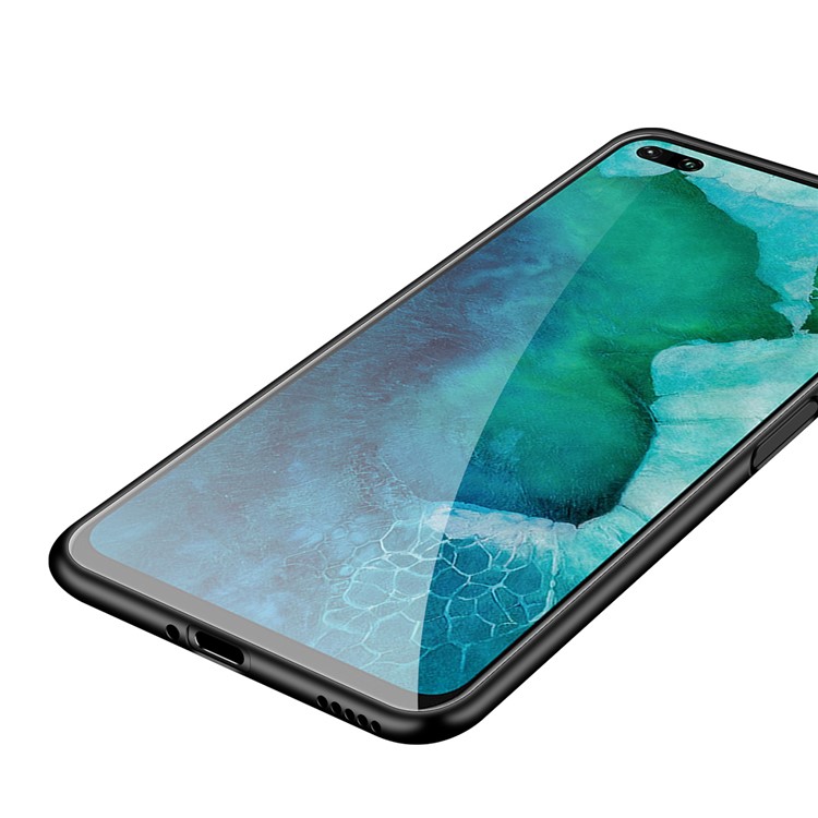 Litchi Texture Genuine Leather Phone Case for Huawei Honor View 30 Pro/V30 Pro - Black-4