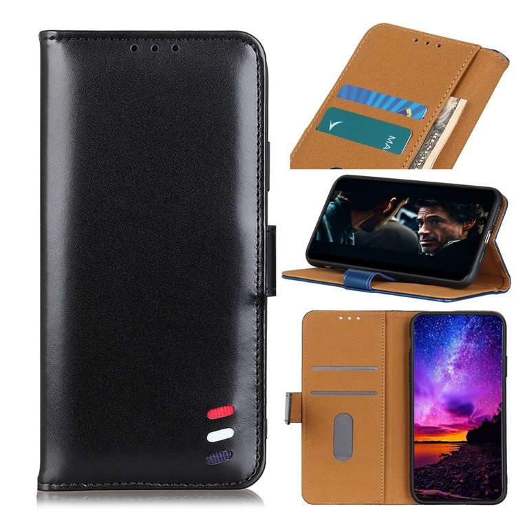 Wallet Stand Flip Leather Phone Case for Huawei P40 - Black-1