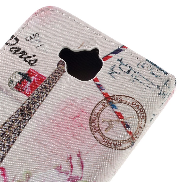 Patterned Stand Leather Wallet Shell for Huawei Y6 Pro / Enjoy 5 - Eiffel Tower-5