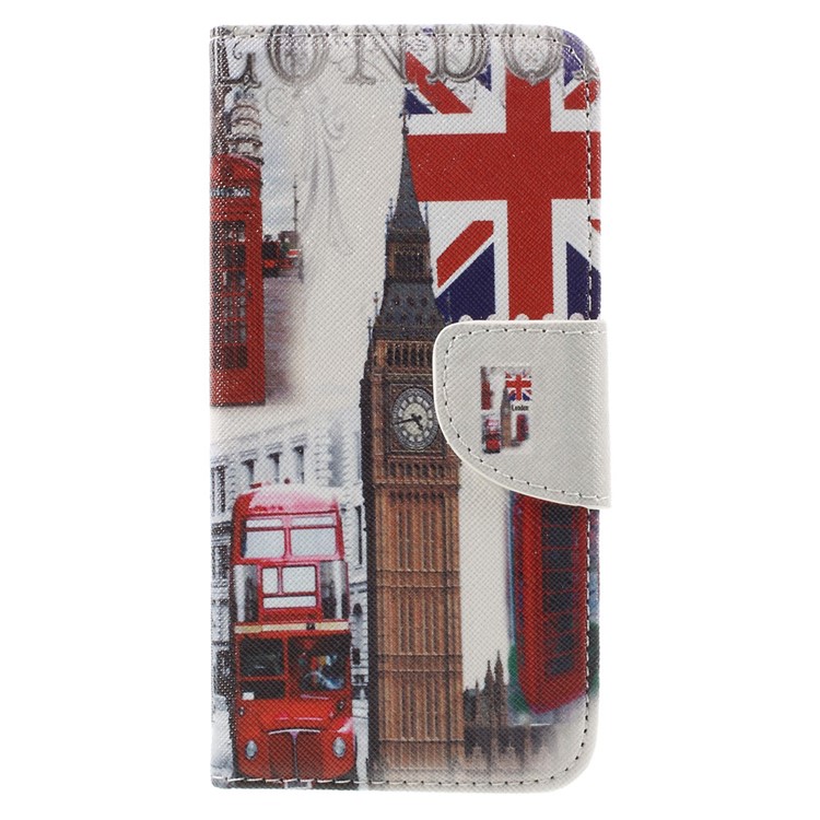 Illustration Leather Wallet Stand Case for Huawei Y6 Pro / Enjoy 5 - London Elements-3