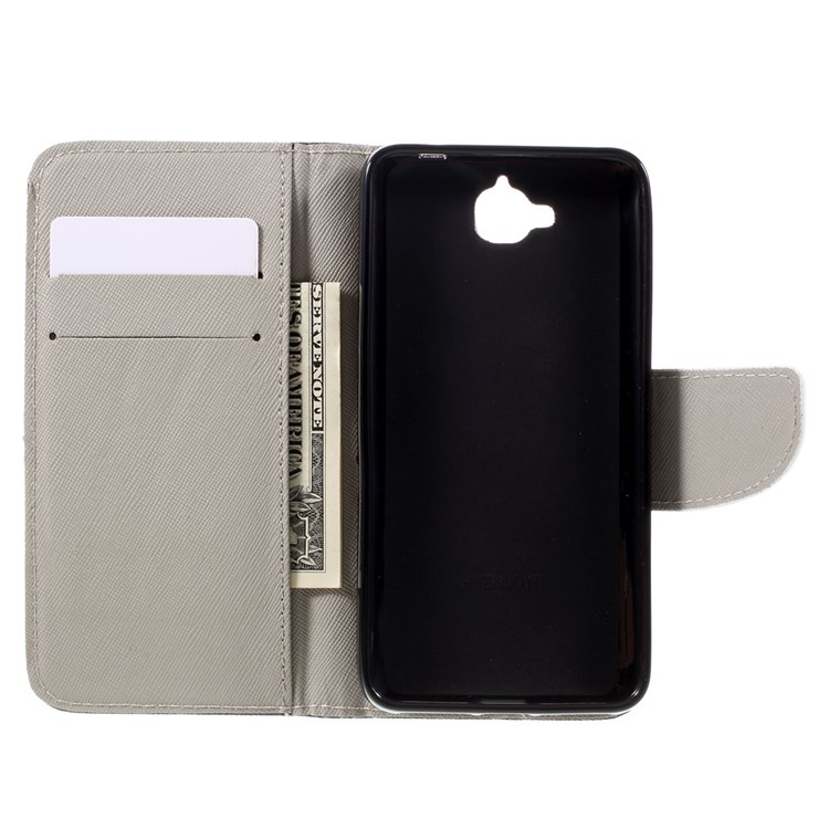 Illustration Leather Wallet Stand Case for Huawei Y6 Pro / Enjoy 5 - London Elements-8