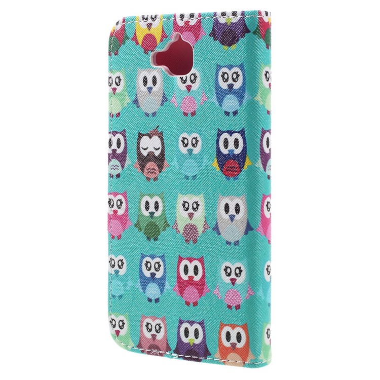 Pattern Printing Leather Flip Phone Case for Huawei Y6 Pro / Enjoy 5 - Adorable Owls-2
