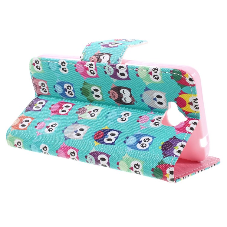 Pattern Printing Leather Flip Phone Case for Huawei Y6 Pro / Enjoy 5 - Adorable Owls-7