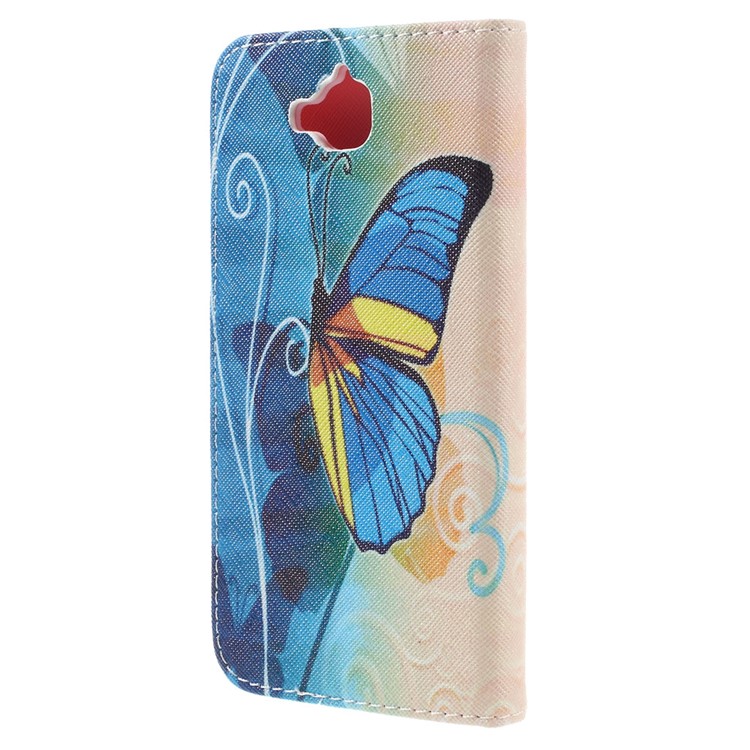 Illustration PU Leather Wallet Cover for Huawei Y6 Pro / Enjoy 5 - Beautiful Butterfly-2