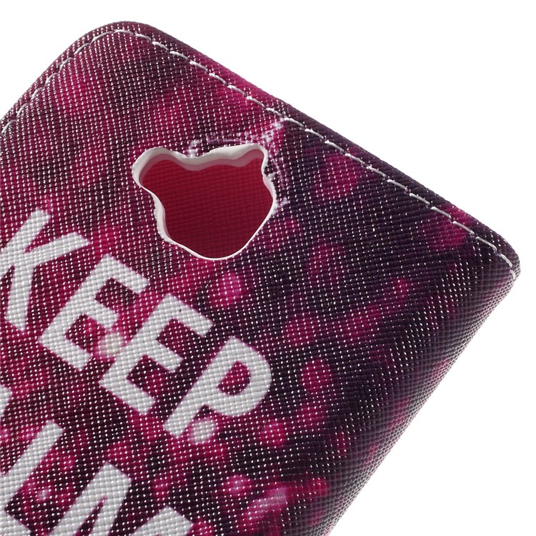 Patterned Wallet Stand Leather Protective Shell for Huawei Y6 Pro / Enjoy 5 - Keep Calm and Sparkle-5