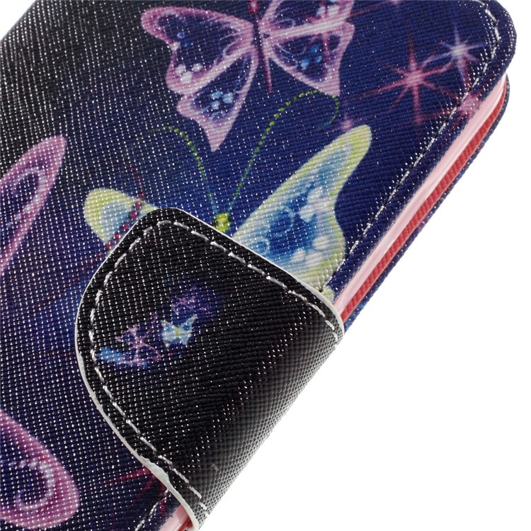 Diary Style PU Leather Wallet Stand Case for Huawei Y6 Pro / Enjoy 5 - Translucent Butterfly-4