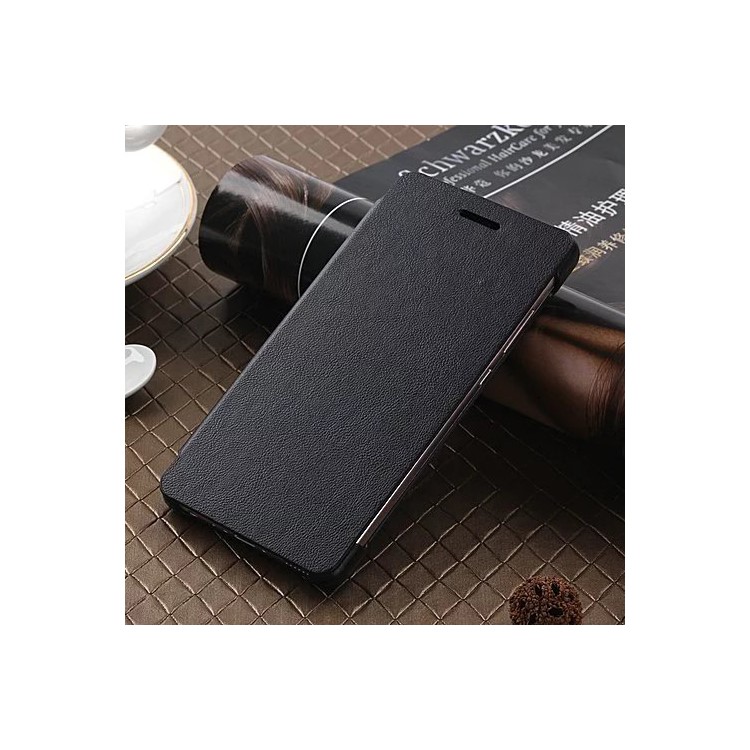 Ultra Slim Leather Flip Case for Huawei P9 - Black-1