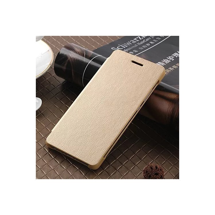 Ultra Slim Leather Case Protector for Huawei P9 - Gold-1