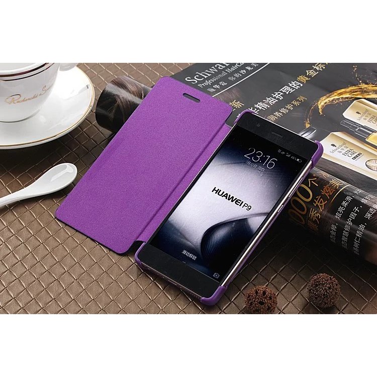 Ultra Slim Leather Protective Case for Huawei P9 - Purple-3