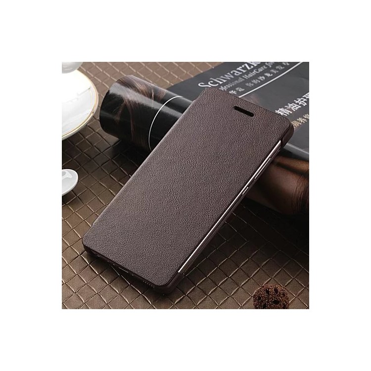 Ultra Slim Leather Flip Cover for Huawei P9 - Coffee-1