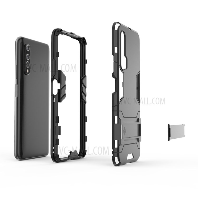 Plastic + TPU Hybrid Case with Kickstand for Huawei nova 6 5G Version - Black-5