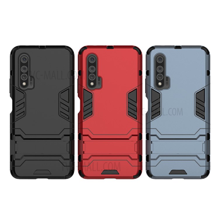 Plastic + TPU Hybrid Case with Kickstand for Huawei nova 6 5G Version - Black-8