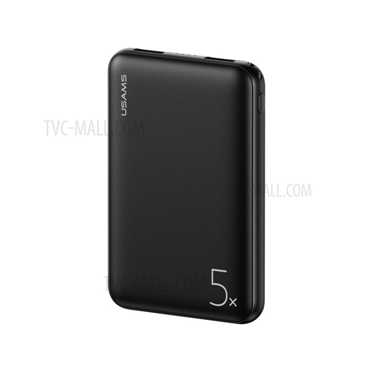 USAMS US-CD123 PB47 5000mAh Dual USB 2.1A Mobile Power Bank - Black