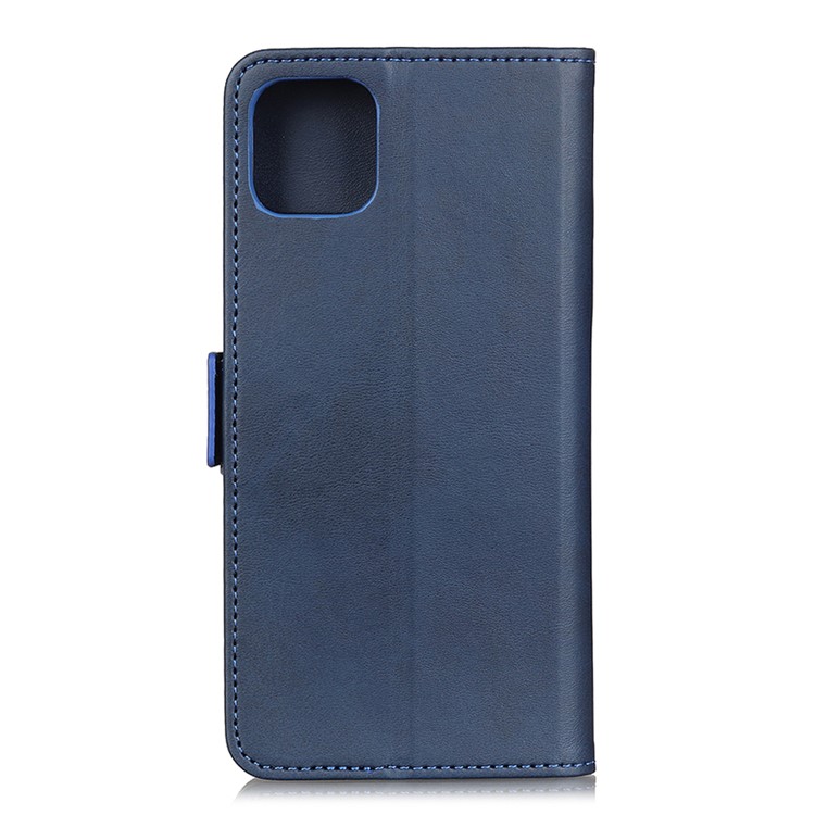 Magnetic Closure Leather Wallet Casing Shell for Huawei P40 - Blue-5