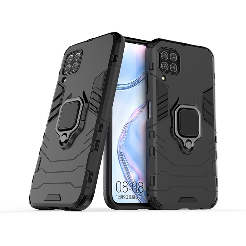 With Kickstand PC+TPU Phone Cover for Huawei nova 6 SE - Black-2