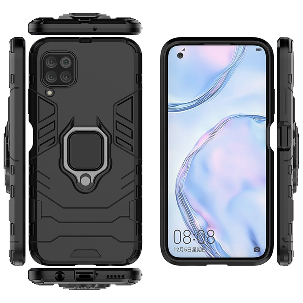 With Kickstand PC+TPU Phone Cover for Huawei nova 6 SE - Black-3