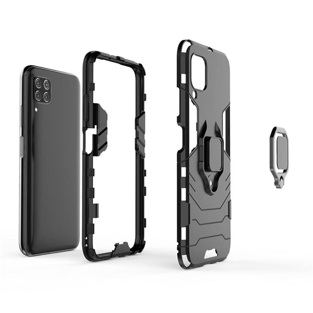 With Kickstand PC+TPU Phone Cover for Huawei nova 6 SE/nova 7i/P40 Lite - Black-4