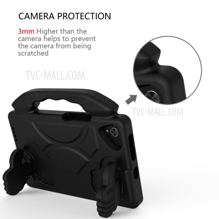 Pouce Antichoc Béquille Étui Rigide EVA Pour Huawei MediaPad M3 8,0 / 8,4 M3 / M5 8 (8,4 Pouces) / T3 8,0 - Noir-5
