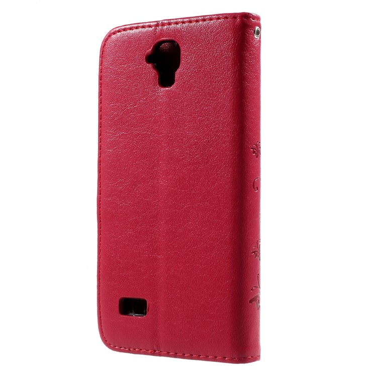 Floral Pattern Leather Case Stand Card Holder for Huawei Y5 Y560 - Rose-2