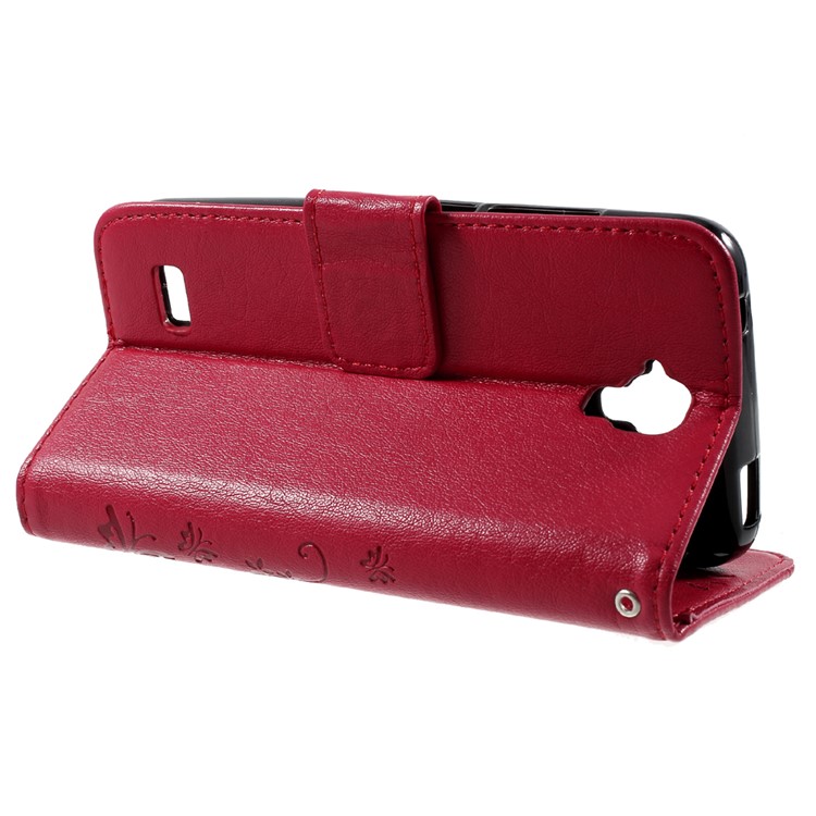 Floral Pattern Leather Case Stand Card Holder for Huawei Y5 Y560 - Rose-3