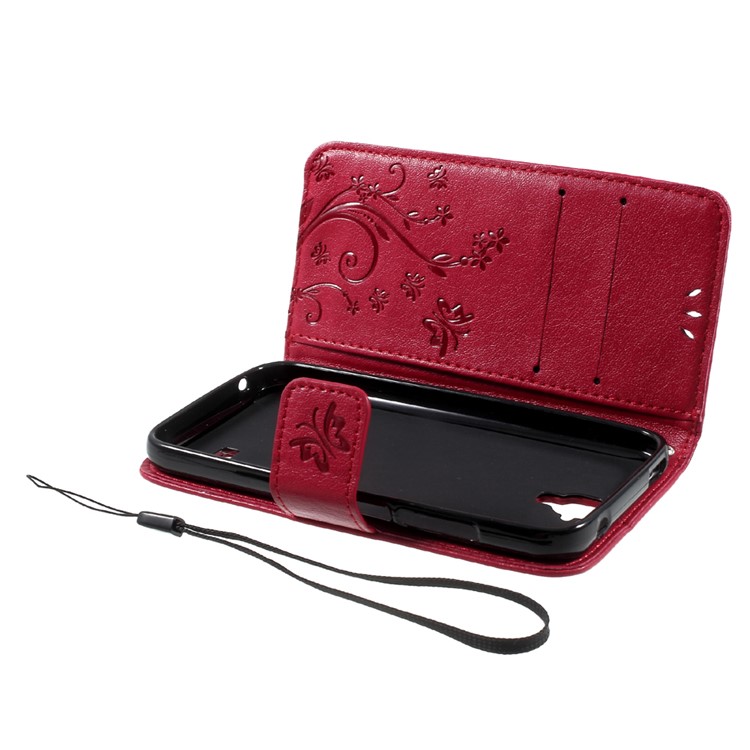 Floral Pattern Leather Case Stand Card Holder for Huawei Y5 Y560 - Rose-9