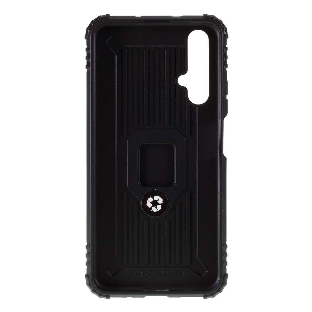 Shell de TPU à Prova de Choque Com Kickstand de Anel de Dedo Para Huawei Honor 20/nova 5T - Preto