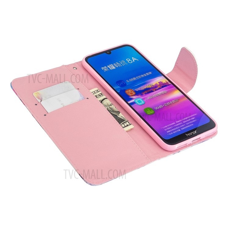 Impression Cas Croix De Téléphone De Surface Pour Huawei Y6 (2019, Avec Capteur D'empreinte Digitale) / Y6 Premier (2019) / Pro Y6 (2019) / Honneur 8a / 9e Profiter - Ballon Et La Tour Eiffel-5