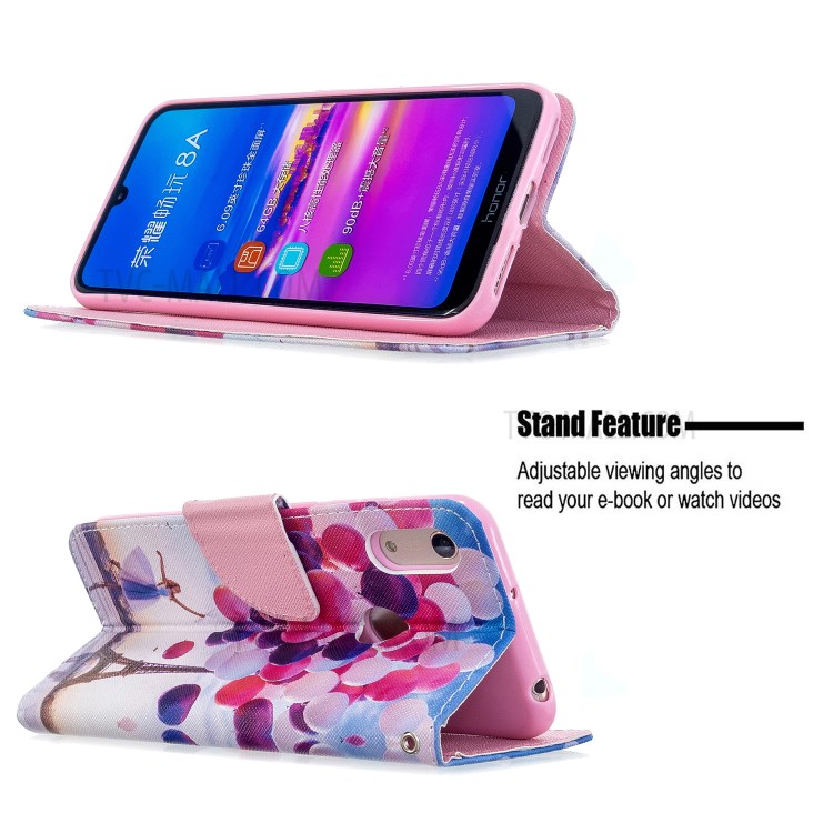 Impression Cas Croix De Téléphone De Surface Pour Huawei Y6 (2019, Avec Capteur D'empreinte Digitale) / Y6 Premier (2019) / Pro Y6 (2019) / Honneur 8a / 9e Profiter - Ballon Et La Tour Eiffel-6