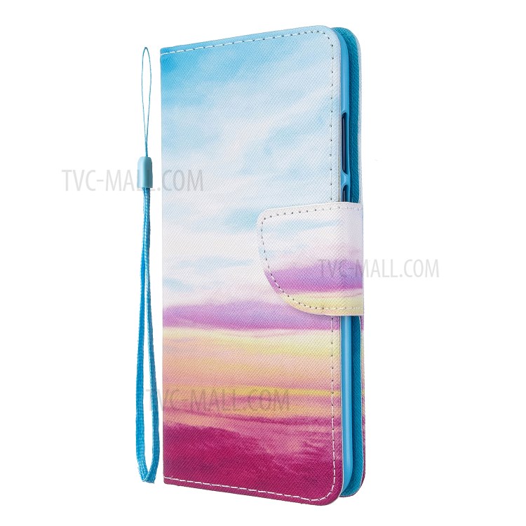 Cross Texture Pattern Printing Wallet Stand Leather Phone Case for Huawei P30 Lite/nova 4e/P30 lite New Edition - Colorful Land-3
