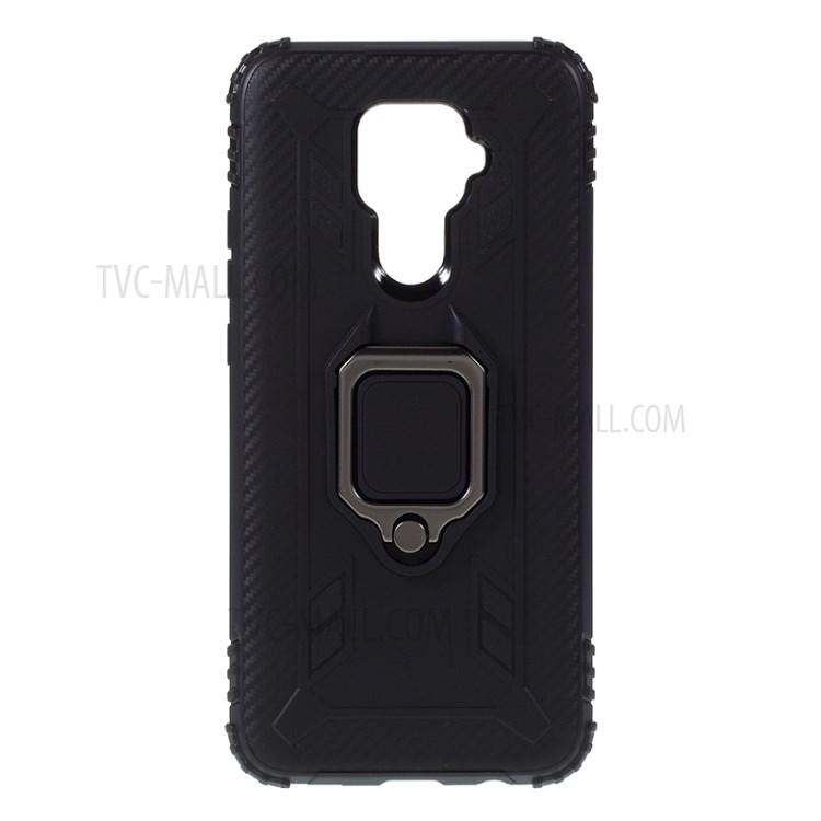 Finger Ring Kickstand Anti-drop TPU Cover for Huawei Mate 30 Lite/nova 5i Pro - Black-1