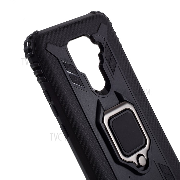 Finger Ring Kickstand Anti-drop TPU Cover for Huawei Mate 30 Lite/nova 5i Pro - Black-5