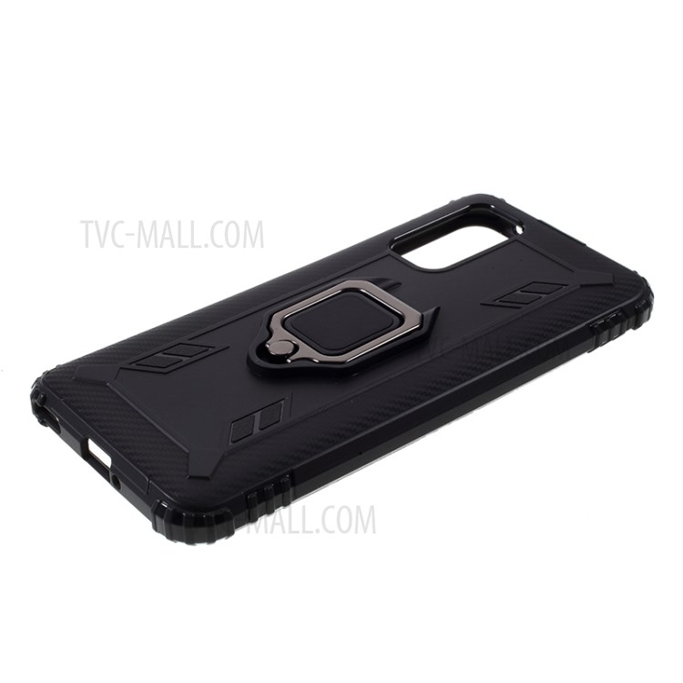 Finger Ring Kickstand TPU Stylish Case for Huawei Honor View 30/V30 - Black-5