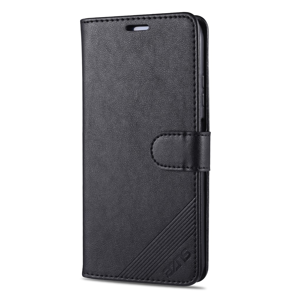 AZNS PU Leather Stand Wallet Case for Huawei nova 6 SE - Black-3