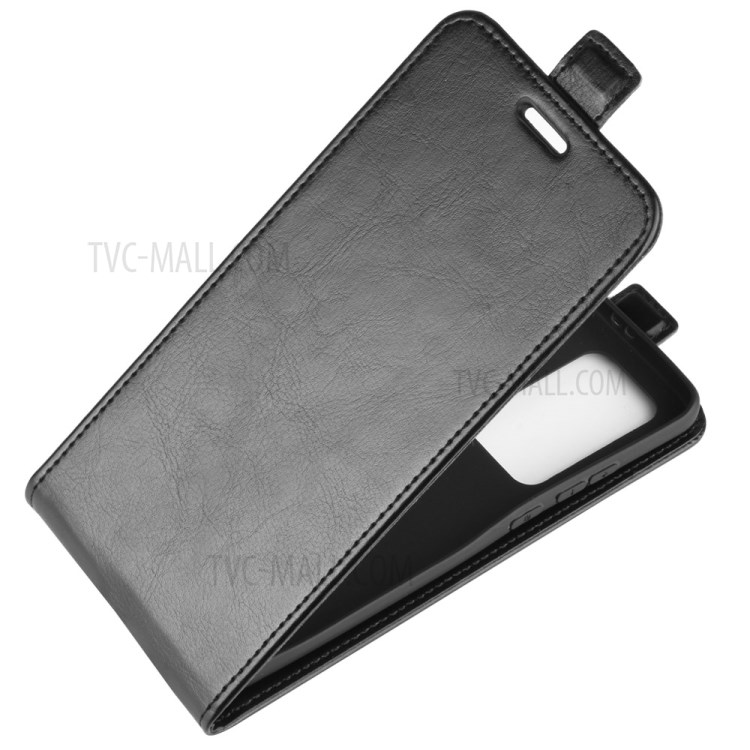 Crazy Horse Vertical Leather Case with Card Slot Protective Cover for Huawei P40 Pro - Black-4