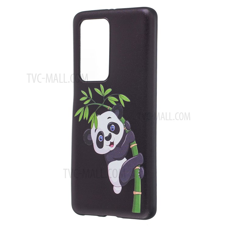 Pattern Printing Embossed TPU Back Case for Huawei P40 Pro - Panda Pattern-2