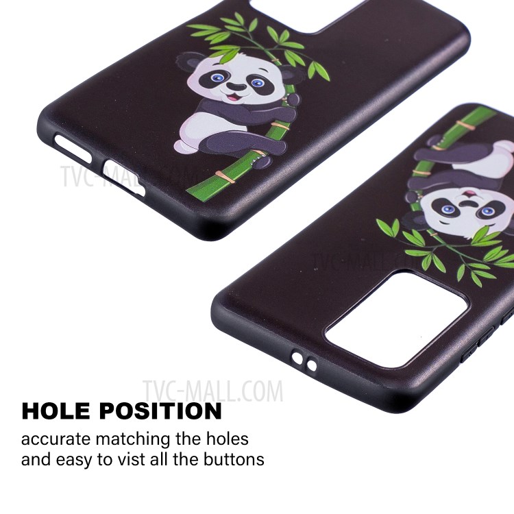 Pattern Printing Embossed TPU Back Case for Huawei P40 Pro - Panda Pattern-3