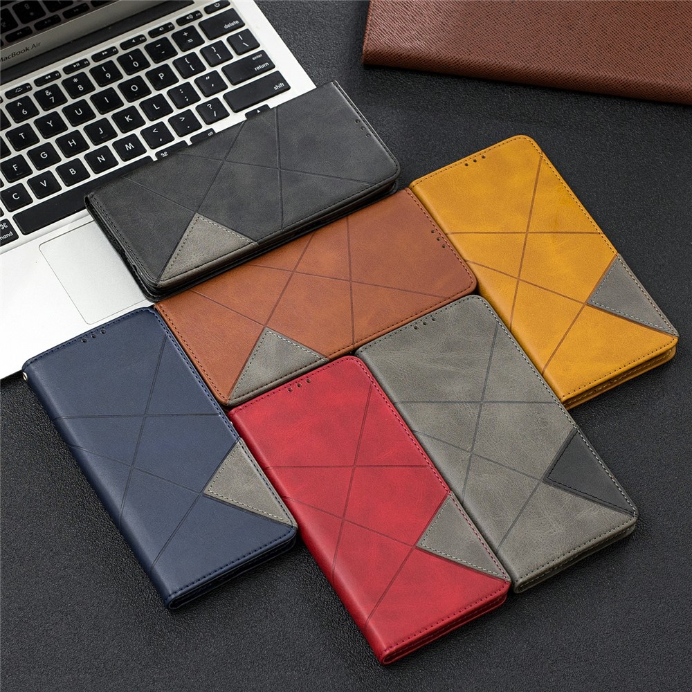 Geometric Pattern Stand Leather Card Holder Case for Huawei P40 Pro - Black-10