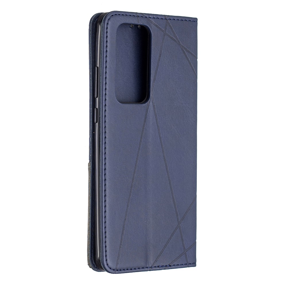Geometric Pattern Stand Leather Card Holder Case for Huawei P40 Pro - Blue-3