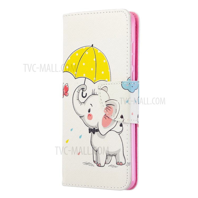 Pattern Printing Wallet Leather Case Phone Cover for Huawei P40 - Elephant-2