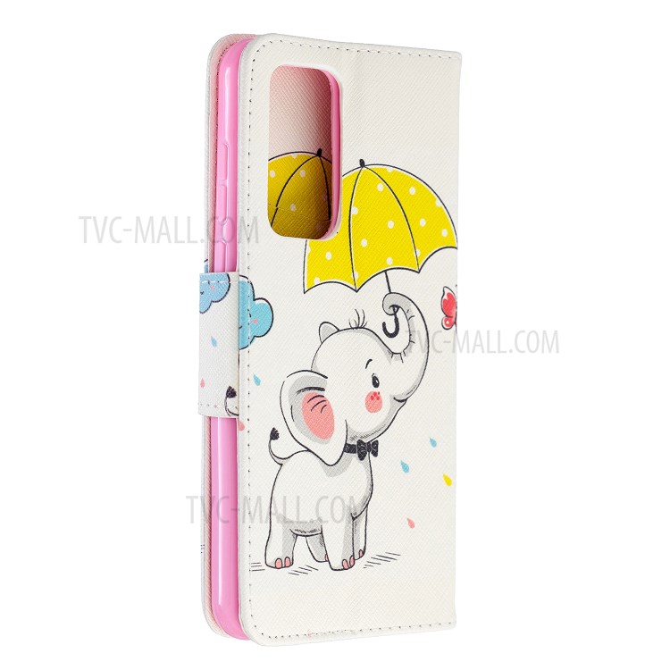 Pattern Printing Wallet Leather Case Phone Cover for Huawei P40 - Elephant-3