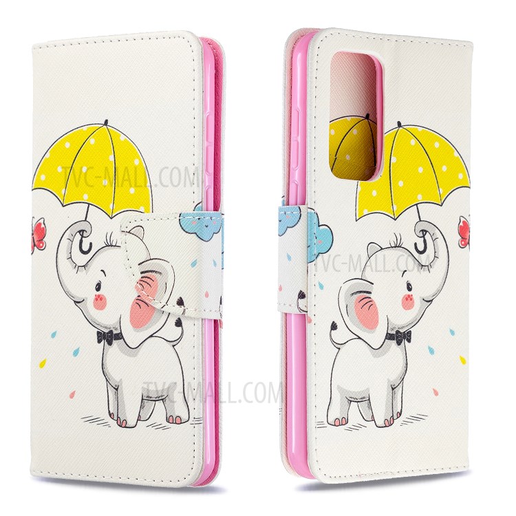 Pattern Printing Wallet Leather Case Phone Cover for Huawei P40 - Elephant-4