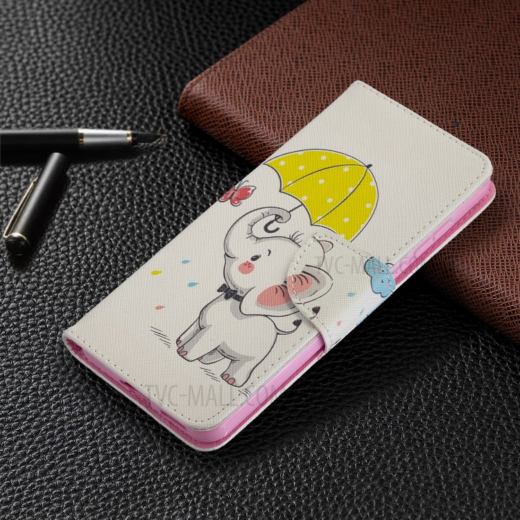 Pattern Printing Wallet Leather Case Phone Cover for Huawei P40 - Elephant-7