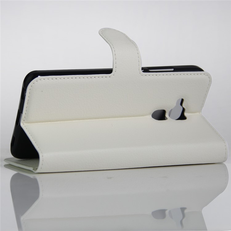 Litchi Skin Leather Wallet Cover for Huawei Honor 5c / GT3 - White-5