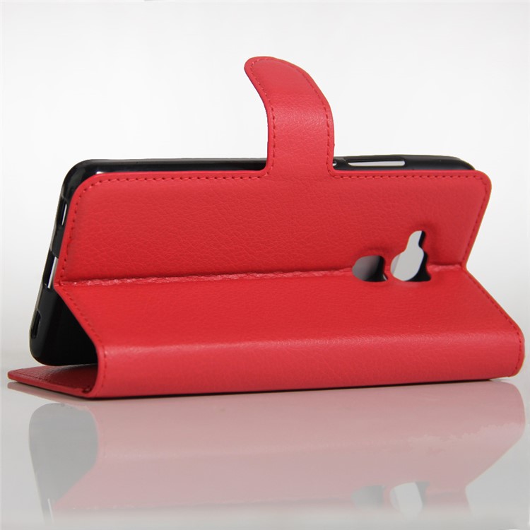 Litchi Skin Leather Wallet Case Cover for Huawei Honor 5c / GT3 - Red-5