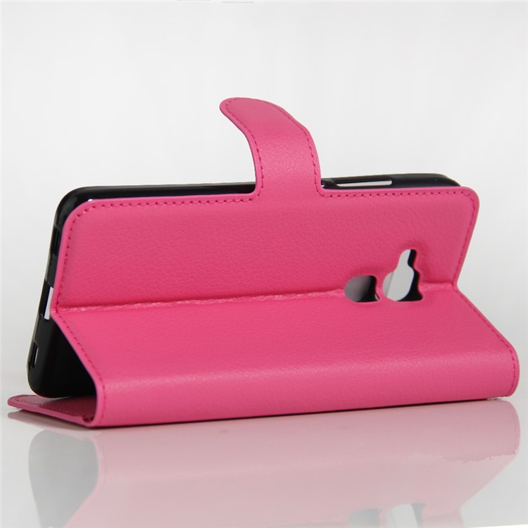 Litchi Skin Leather Wallet Cover Case for Huawei Honor 5c / GT3 - Rose-5